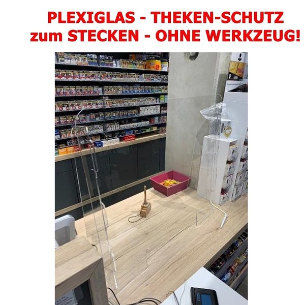 Theken-Schutz Plexiglas-Spuckschutz-in 4 Größen