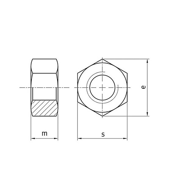 Sechskantmutter DIN934/ISO4032-Edelstahl von M4 bis M20
