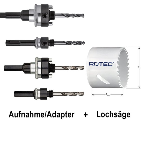 Rotec Lochsäge/Zylindersäge Bi-Metall HSS-Co8% - Ø 19mm